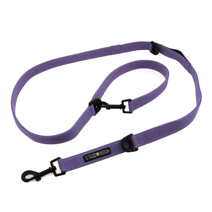 6-Way Multi-Function Doggie Leash Paisley Purple