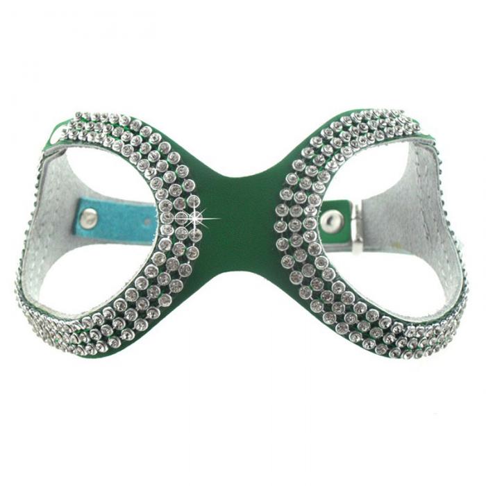 Blinged Out Leather Harness