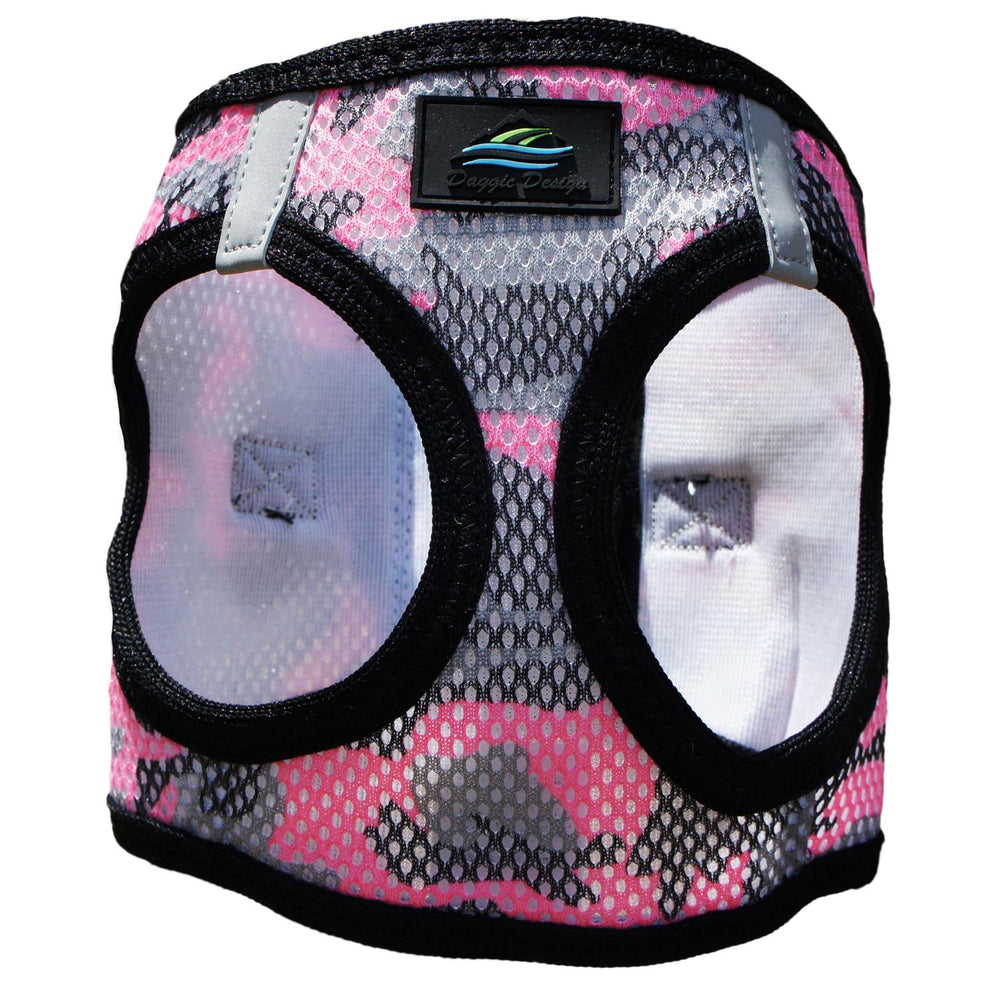 American River Pink Camo Choke Free Dog Harness