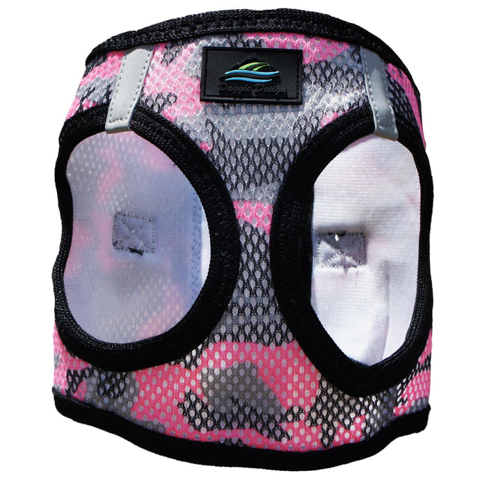 American River Pink Camo Choke Free Dog Harness