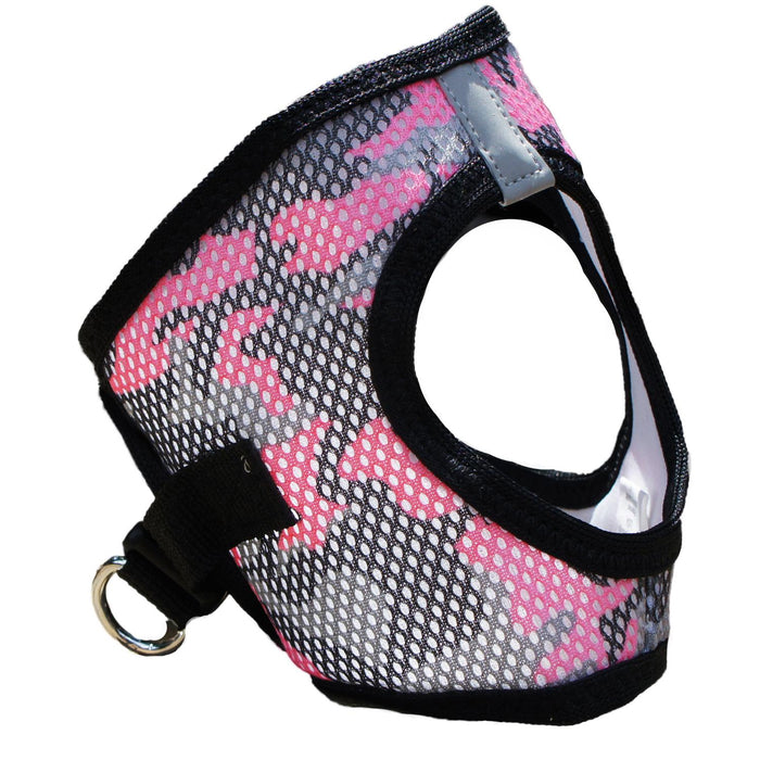 American River Pink Camo Choke Free Dog Harness
