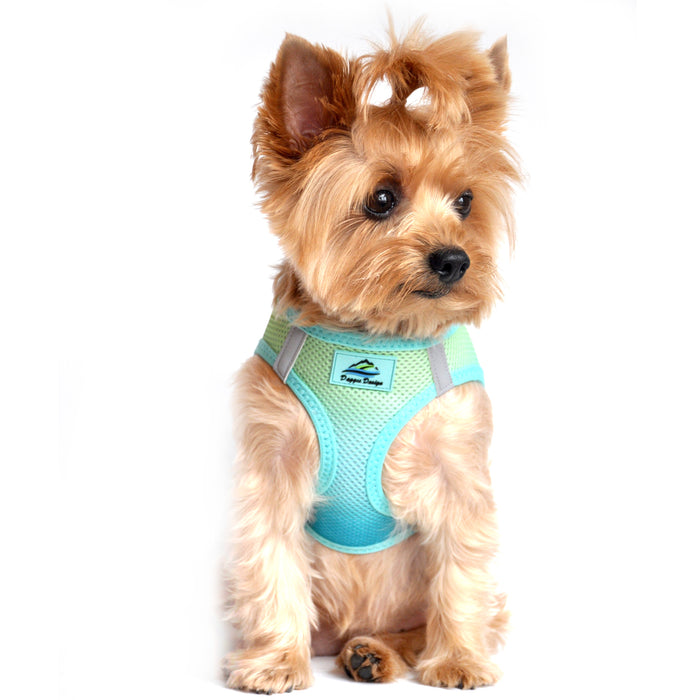 American River Choke Free Dog Harness by Doggie Design - Ombre Collection Aruba Blue
