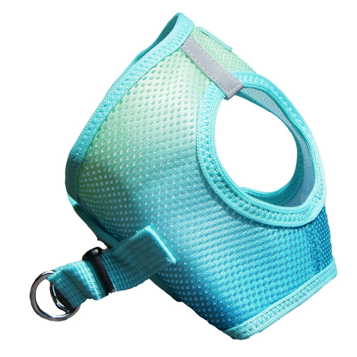 American River Choke Free Dog Harness by Doggie Design - Ombre Collection Aruba Blue