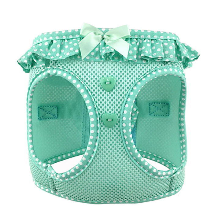 American River Choke-Free Dog Harness Polka Dot Collection Teal by Doggie Design