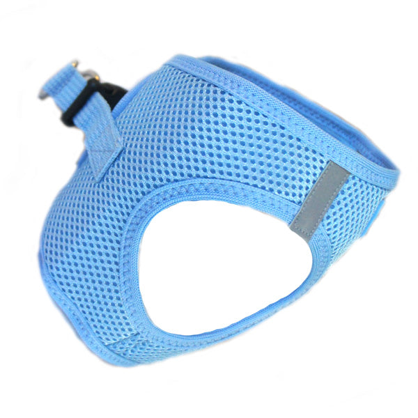American River Choke Free Ultra Solid Dog Harness by Doggie Design Light Blue