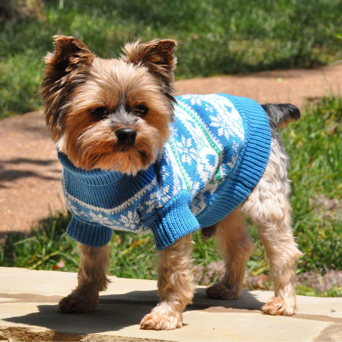 Cotton Snowflake Dog Sweater by Doggie Design