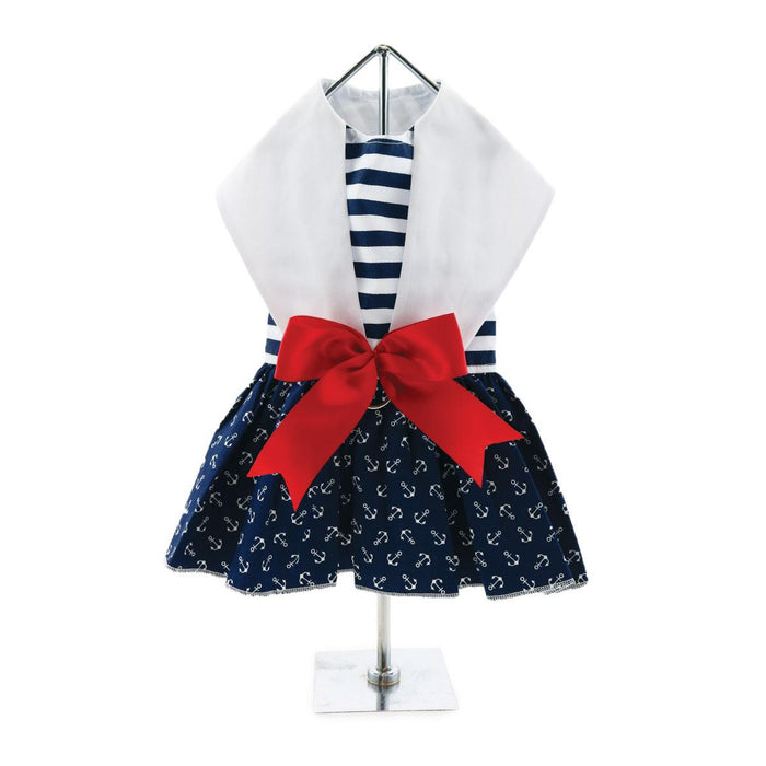Nautical Doggie Dress with Matching Leash