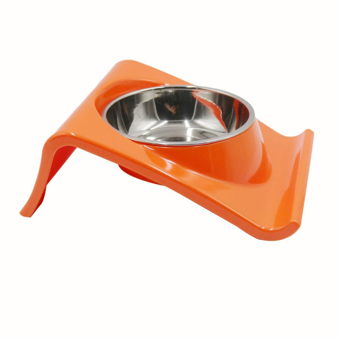 Stainless Steel Dog Bowl with Non Skid Bracket Holder