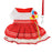 Red Polka Dot Balloon Designer Doggie Dress with Matching Leash