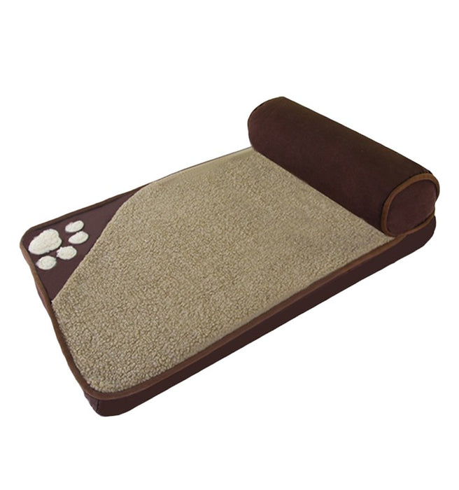 Flat Doggie Bed with Attached Pillow