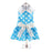 Blue Polka Dot Doggie Dress with Matching Leash