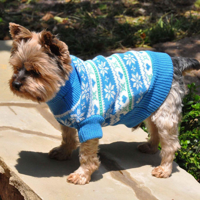Cotton Snowflake Dog Sweater by Doggie Design