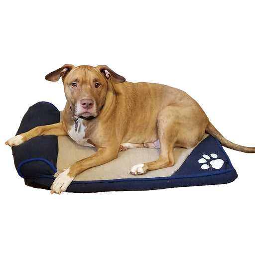 Flat Doggie Bed with Attached Pillow