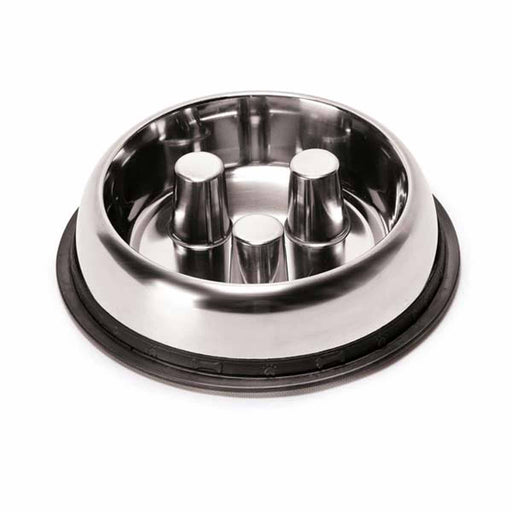 ProSelect Stainless Steel Slow Feed Dog Bowl