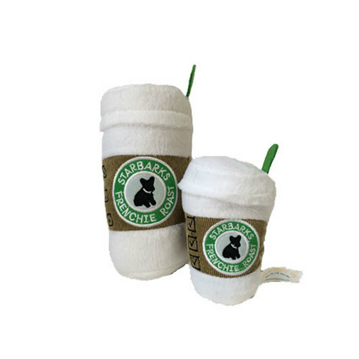 Starbarks with Lid Plush Doggie Toy - Frenchie Roast